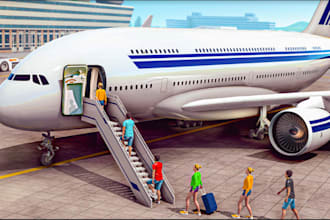 create 3d modelling airports, buildings, scenery, airplanes for msfs with lods