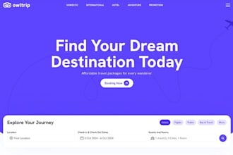 build travel agency website travel website tour booking website tourism website