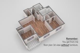 floor plan 3d design without furniture