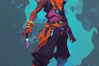 draw 2d game characters and game assets