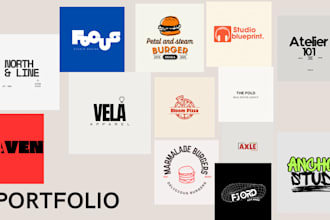 create minimalistic typography brand logo for your business or social media