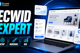 be your ecwid expert for store setup, redesign and customization