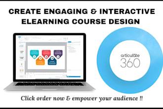 create elearning course in articulate storyline 360, rise 360,ispring,scorm, lms