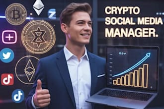 be your crypto social media manager social media marketing manager