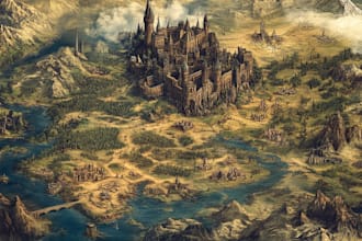 create fantasy, retro and vintage maps for board games