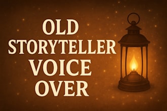 be your deep, old narrator and storyteller voice actor
