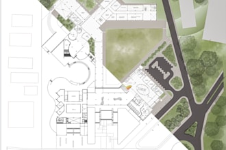 render floor plans, site plans, and architectural drawings in photoshop