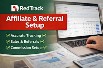setup redtrack affiliate and referral system to track sales on your website
