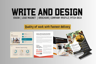design digital brochure, annual report, brochure design, whitepaper, lead magnet