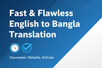 do flawless english to bengali translation