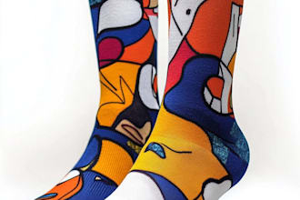 draw a unique socks design