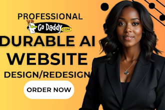 design high converting durable ai website 10web durable ai website godaddy 10web