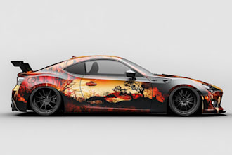 create a car wrap design and vehicle wrap design