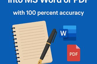 type handwritten notes into word or PDF quickly