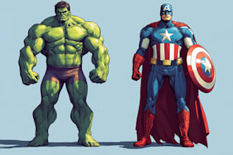 do superhero comic artwork and book