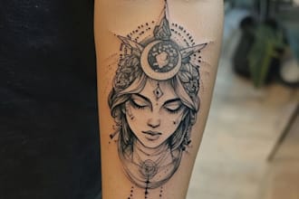 create unique realistic tattoo design