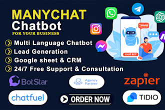 create manychat automation for instagram, messanger, and whatsapp