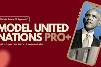 craft powerful mun position papers, study guides, resolutions, and speeches