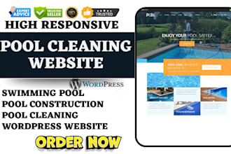 design swimming poll website poll construction website pool cleaning website
