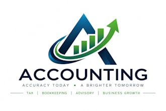 design a professional and modern accounting logo  business