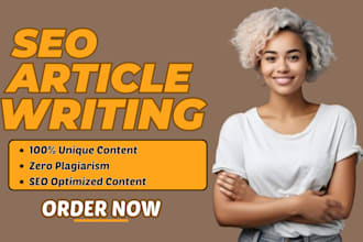 do SEO for blog writing, article writing, blog posts and content writing
