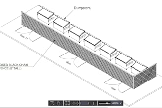 do proposed site plan drawing with fence layout in autocad