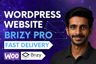 create a wordpress website using brizy pro