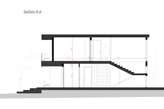 create architectural elevation and section drawings