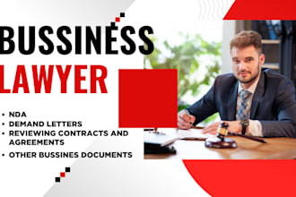 be your lawyer for cease and desist, legal contracts and agreements