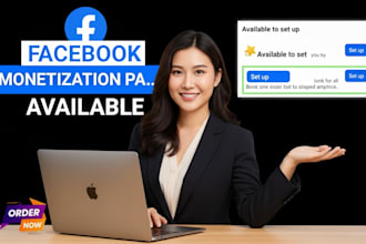 deliver a fully facebook content monetization setup page