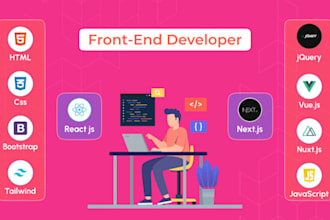 develop responsive react js next js website with tailwind and redux