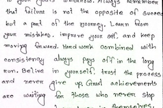 write beautiful and professional english handwriting for you
