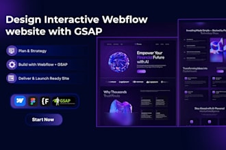 design interactive webflow websites with advanced gsap animations