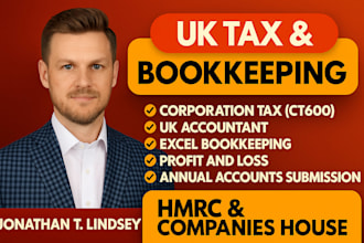 be your expert UK accountant for bookkeeping, vat, tax return ct600, hmrc