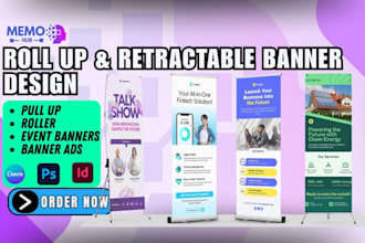 design roller banner retractable banner pull up banner roll up banner for event