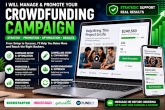 create and manage crowdfunding campaign raise funds