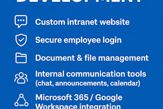 design and develop a modern intranet website for your organization
