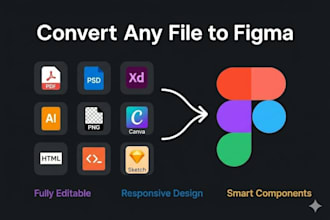 convert PSD, PDF, canva or image to figma
