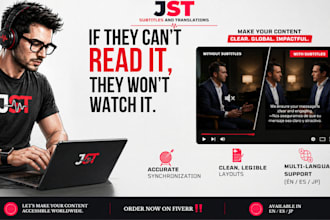 add subtitles to video and audio en, jp, es