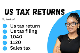 us tax return, us tax filing, 1040, 5472, 1120, sales tax