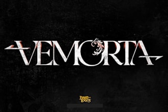make a grindcore inspired death metal logo