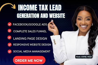 income tax leads income tax landing page income tax website income tax