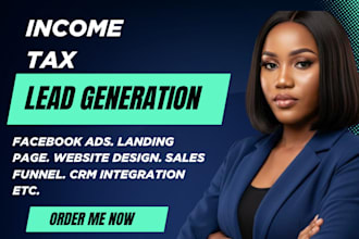 income tax leads income tax landing page income tax website income tax