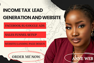 income tax leads income tax landing page income tax website income tax