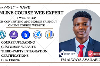 build wordpress lms website on learndash, learnpress, tutor lms, or lifterlms