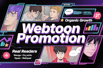 organically promote your webtoon, comic, manga and watpad