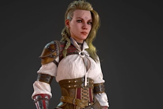 ue5 3d character, stylized model, texture, ue5 rig, 3d animation retarget, unity