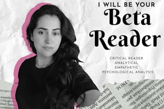 be the beta reader for your story or novel