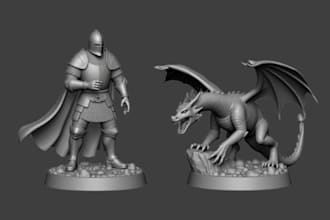 sculpt quality 3d model or character modeling for 3d printing,3d metahuman