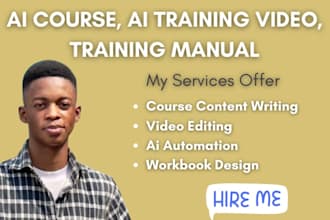 create ai course, ai training video, training manual with heygen, synthesia ai
